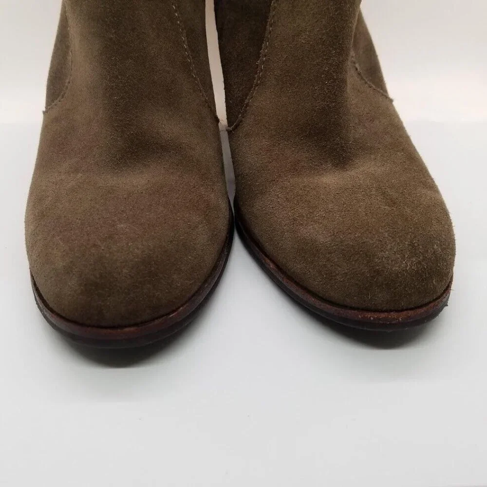 Gianni Bini Womens Ankle Boots‎ Size 8.5 Chocolate Brown Suede Leather 3.5